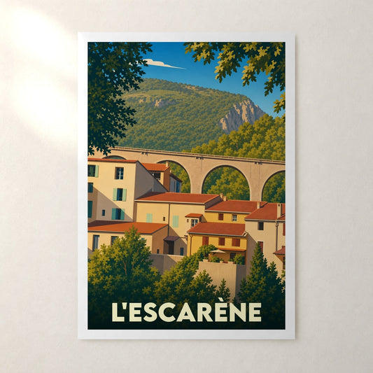 Affiche L'Escarène – sans cadre, accrochée au mur
