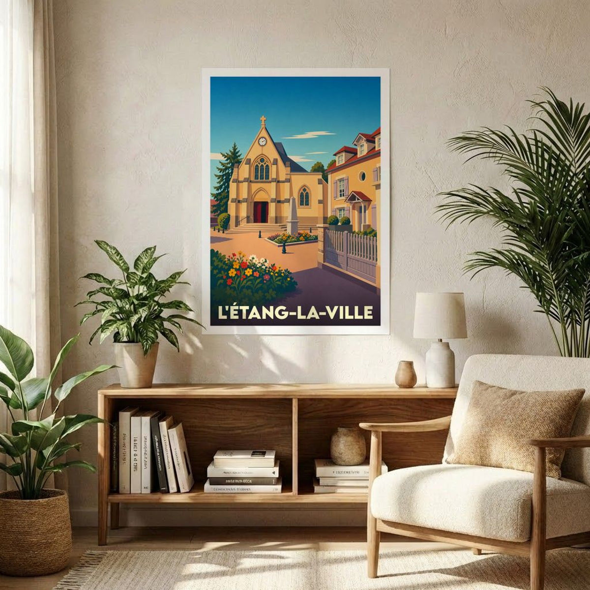 Affiche A1 (59,4 x 84,1 cm) Sans cadre souvenir de L'Étang-la-Ville