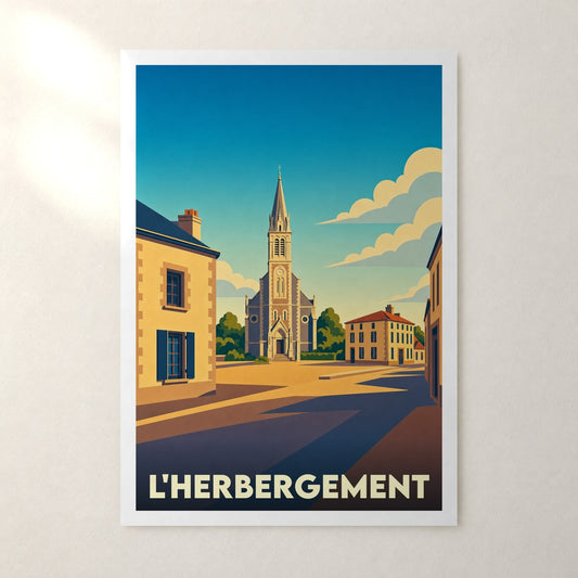 Affiche L'Herbergement – sans cadre, accrochée au mur