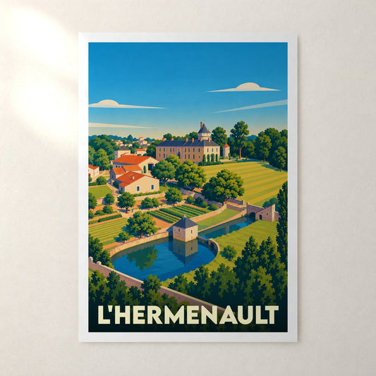 Affiche L'Hermenault – sans cadre, accrochée au mur