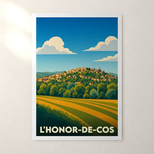 Affiche L'Honor-de-Cos – sans cadre, accrochée au mur