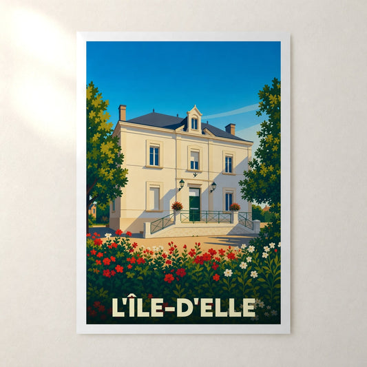 Affiche L'Île-d'Elle – sans cadre, accrochée au mur