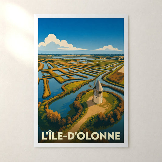 Affiche L'Île-d'Olonne – sans cadre, accrochée au mur