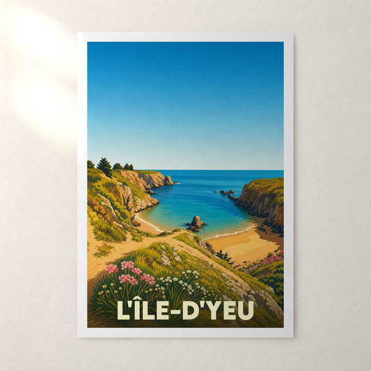 Affiche L'Île-d'Yeu – sans cadre, accrochée au mur