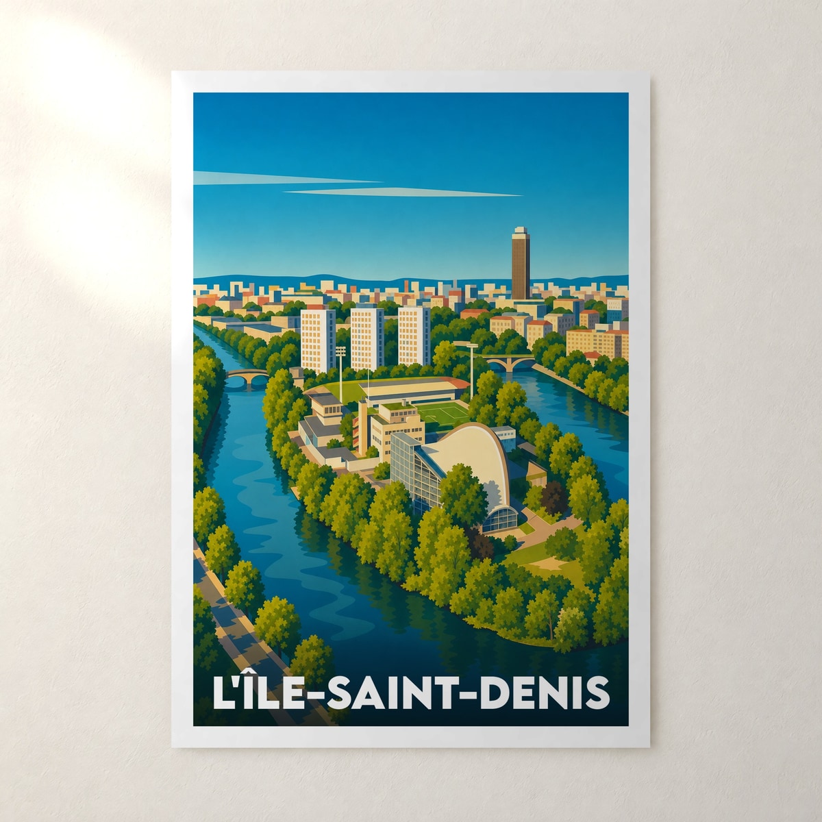 Affiche L'Île-Saint-Denis – sans cadre, accrochée au mur