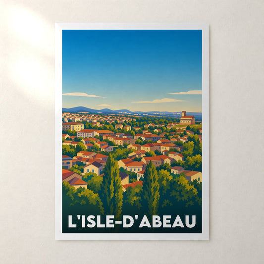 Affiche L'Isle-d'Abeau – sans cadre, accrochée au mur