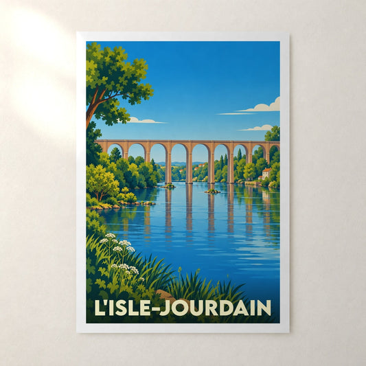 Affiche L'Isle-Jourdain (Vienne) – sans cadre, accrochée au mur