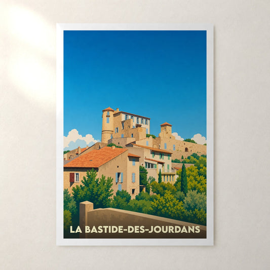 Affiche La Bastide-des-Jourdans – sans cadre, accrochée au mur