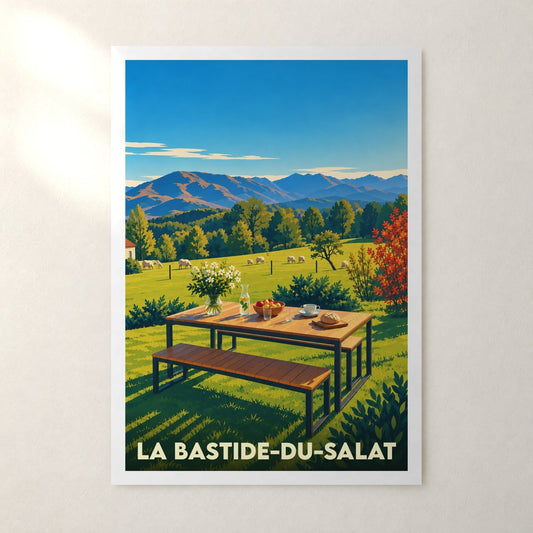 Affiche La Bastide-du-Salat – sans cadre, accrochée au mur