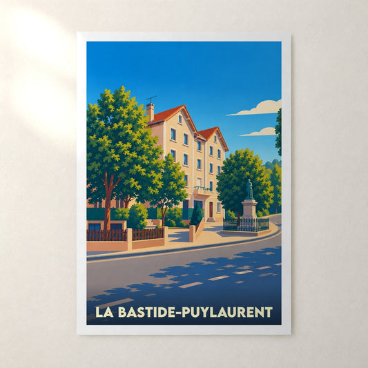 Affiche La Bastide-Puylaurent – sans cadre, accrochée au mur