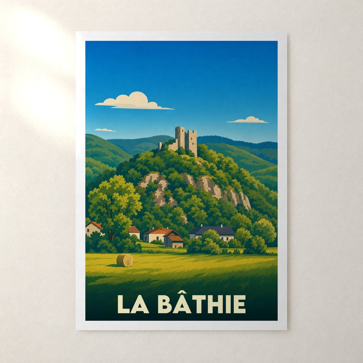 Affiche La Bâthie – sans cadre, accrochée au mur