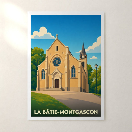 Affiche La Bâtie-Montgascon – sans cadre, accrochée au mur