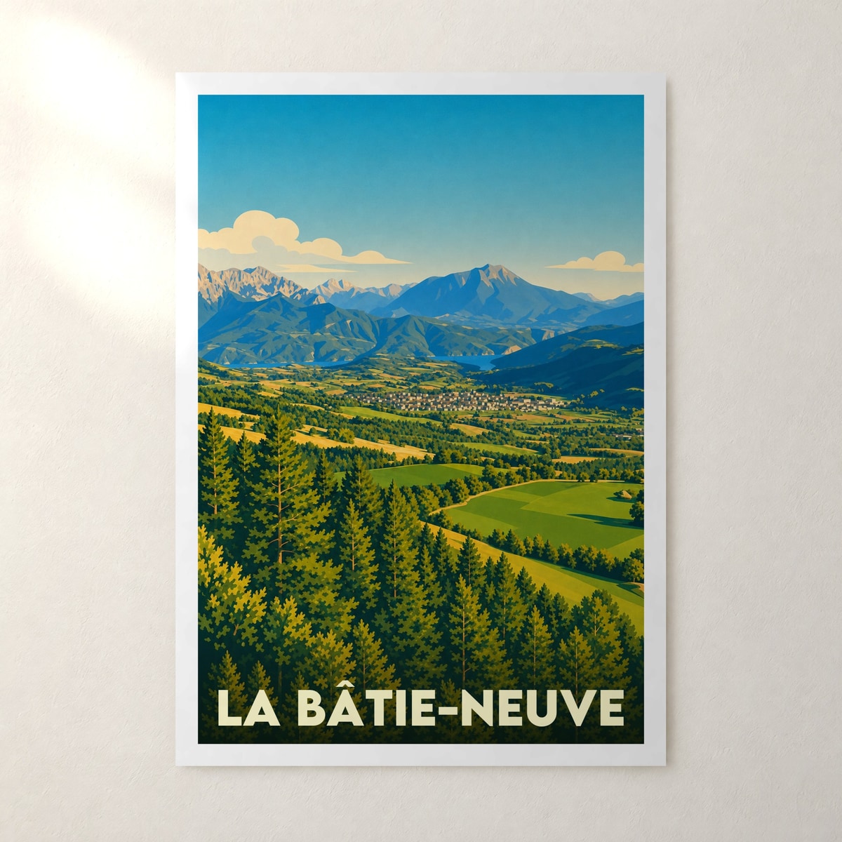 Affiche La Bâtie-Neuve – sans cadre, accrochée au mur