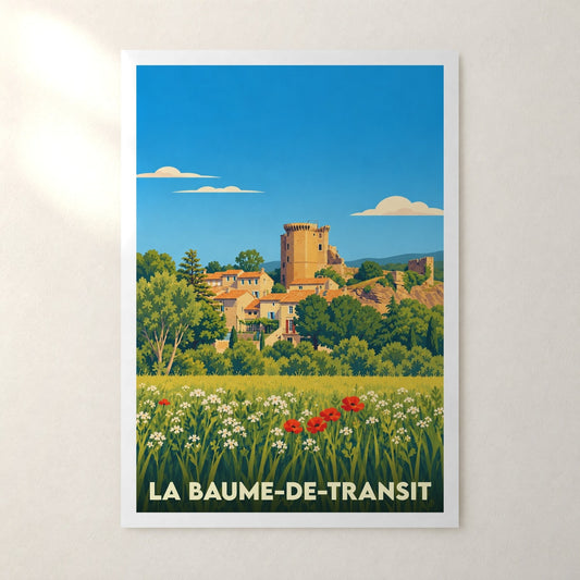 Affiche La Baume-de-Transit – sans cadre, accrochée au mur