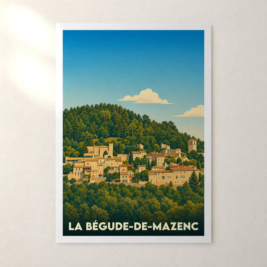 Affiche La Bégude-de-Mazenc – sans cadre, accrochée au mur
