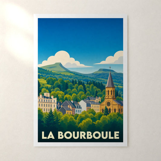 Affiche La Bourboule – sans cadre, accrochée au mur