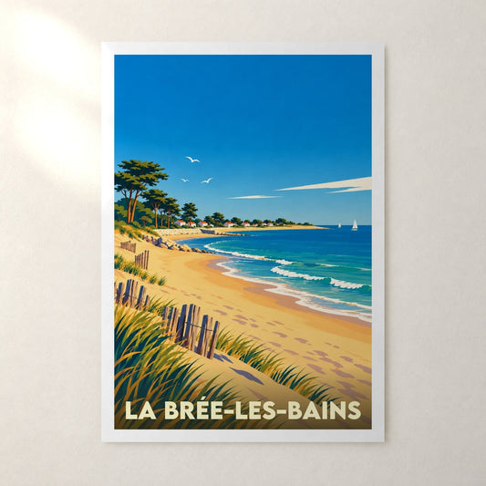 Affiche La Brée-les-Bains – sans cadre, accrochée au mur