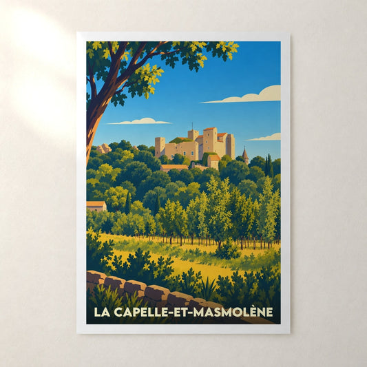 Affiche La Capelle-et-Masmolène – sans cadre, accrochée au mur