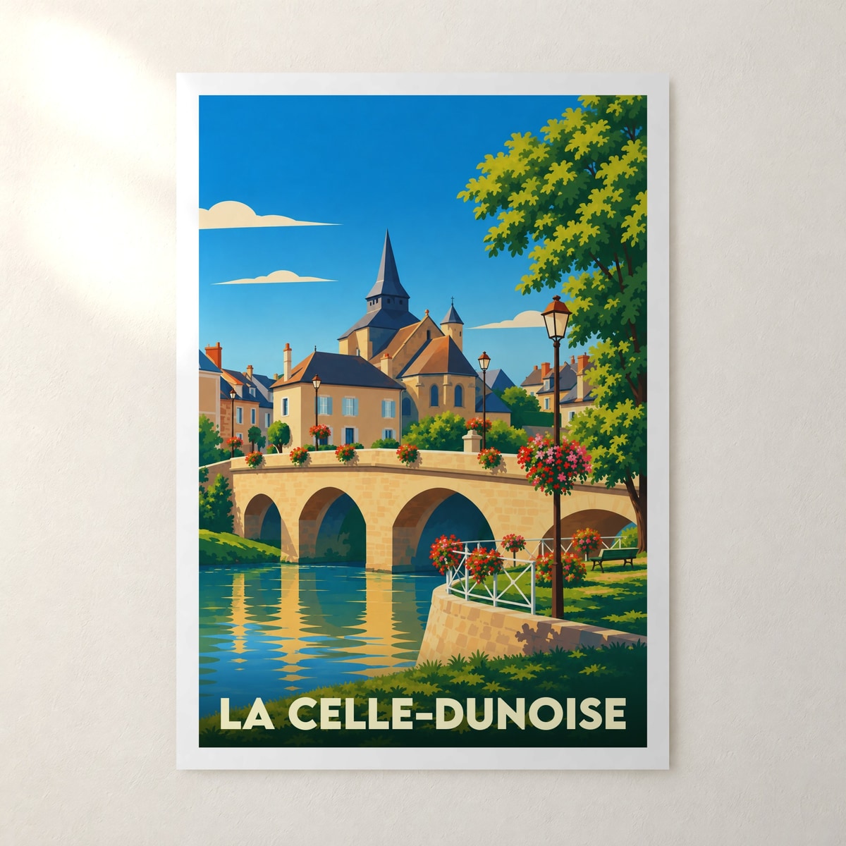 Affiche La Celle-Dunoise – sans cadre, accrochée au mur
