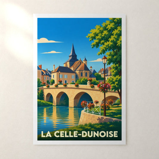 Affiche La Celle-Dunoise – sans cadre, accrochée au mur
