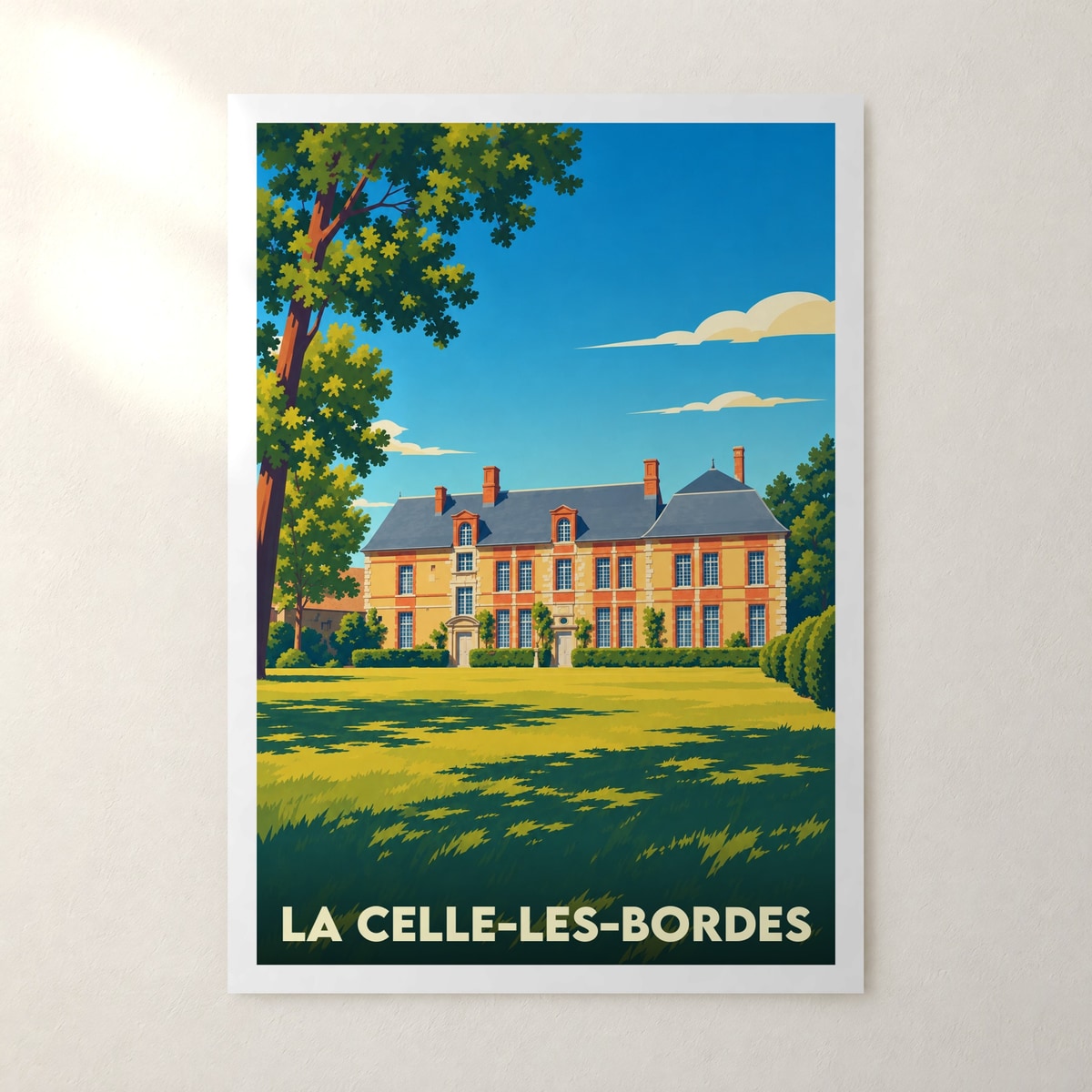 Affiche La Celle-les-Bordes – sans cadre, accrochée au mur