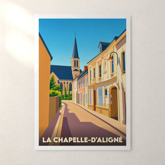 Affiche La Chapelle-d'Aligné – sans cadre, accrochée au mur