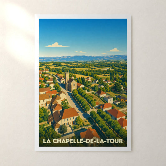 Affiche La Chapelle-de-la-Tour – sans cadre, accrochée au mur