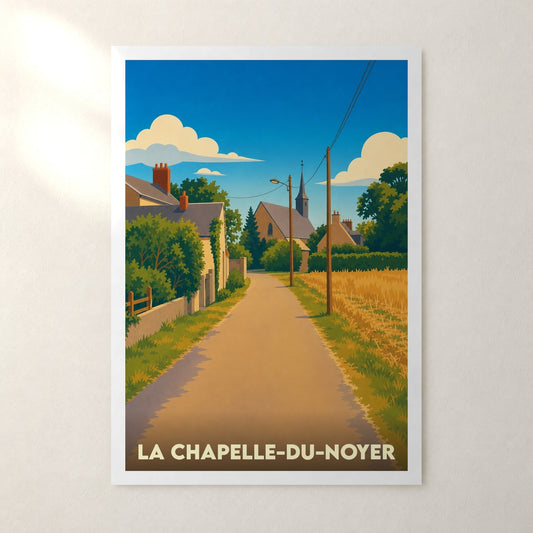 Affiche La Chapelle-du-Noyer – sans cadre, accrochée au mur
