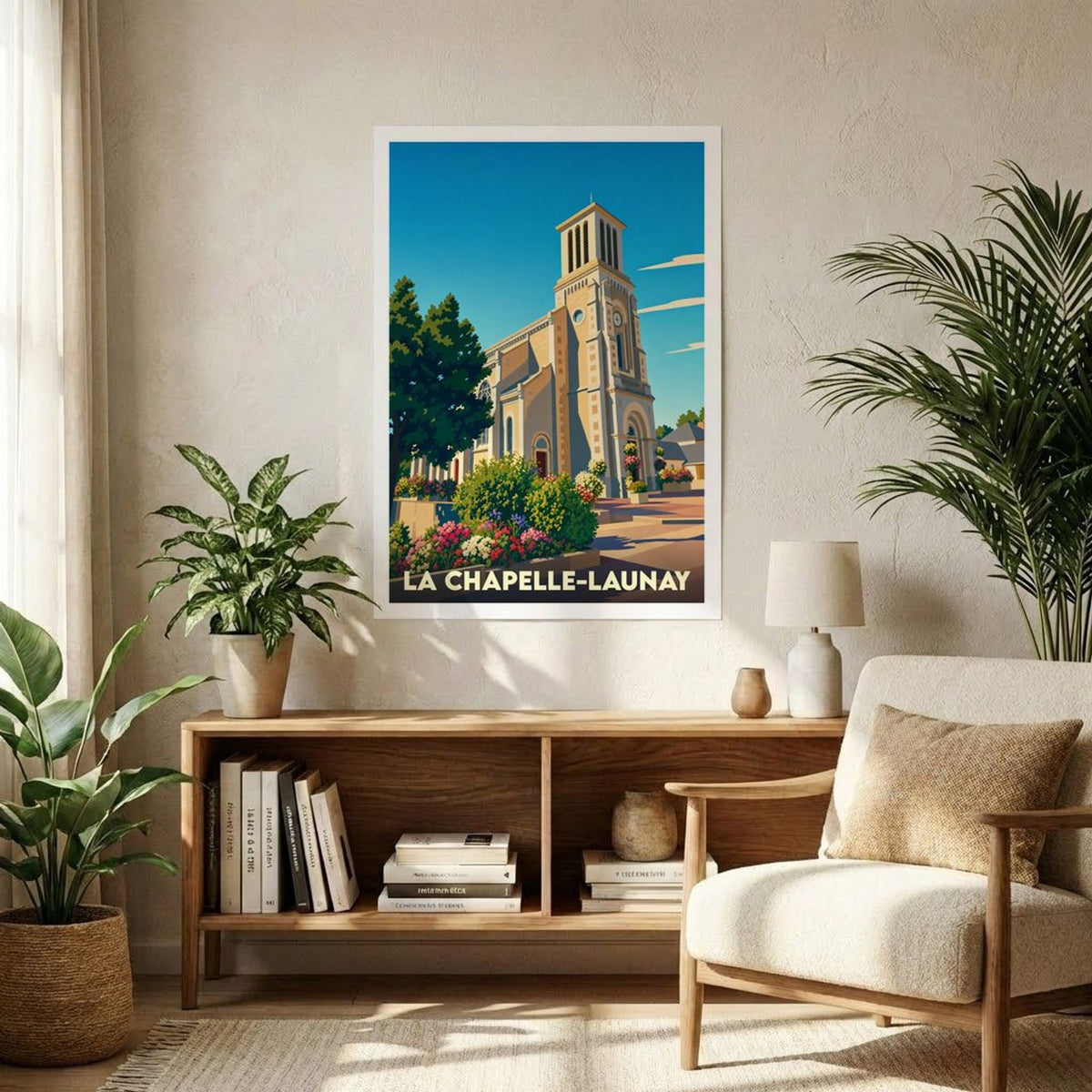 Affiche A1 (59,4 x 84,1 cm) Sans cadre souvenir de La Chapelle-Launay