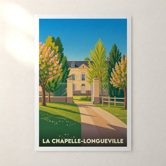 Affiche La Chapelle-Longueville – sans cadre, accrochée au mur