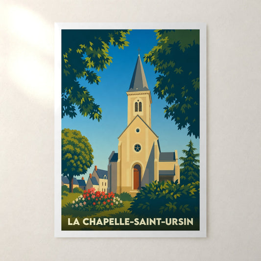 Affiche La Chapelle-Saint-Ursin – sans cadre, accrochée au mur