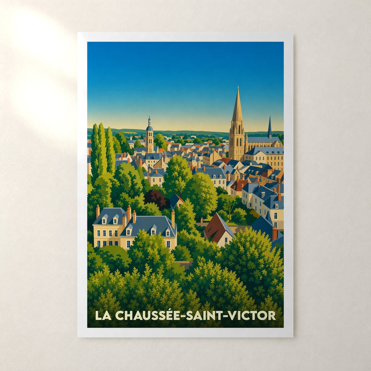Affiche La Chaussée-Saint-Victor – sans cadre, accrochée au mur