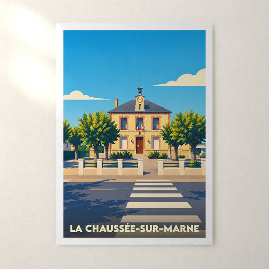 Affiche La Chaussée-sur-Marne – sans cadre, accrochée au mur