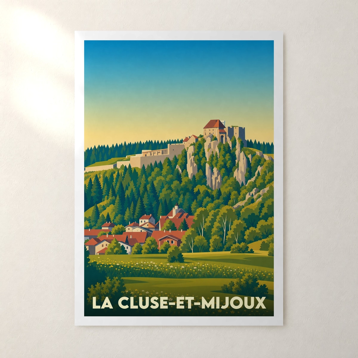 Affiche La Cluse-et-Mijoux – sans cadre, accrochée au mur
