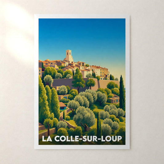 Affiche La Colle-sur-Loup – sans cadre, accrochée au mur