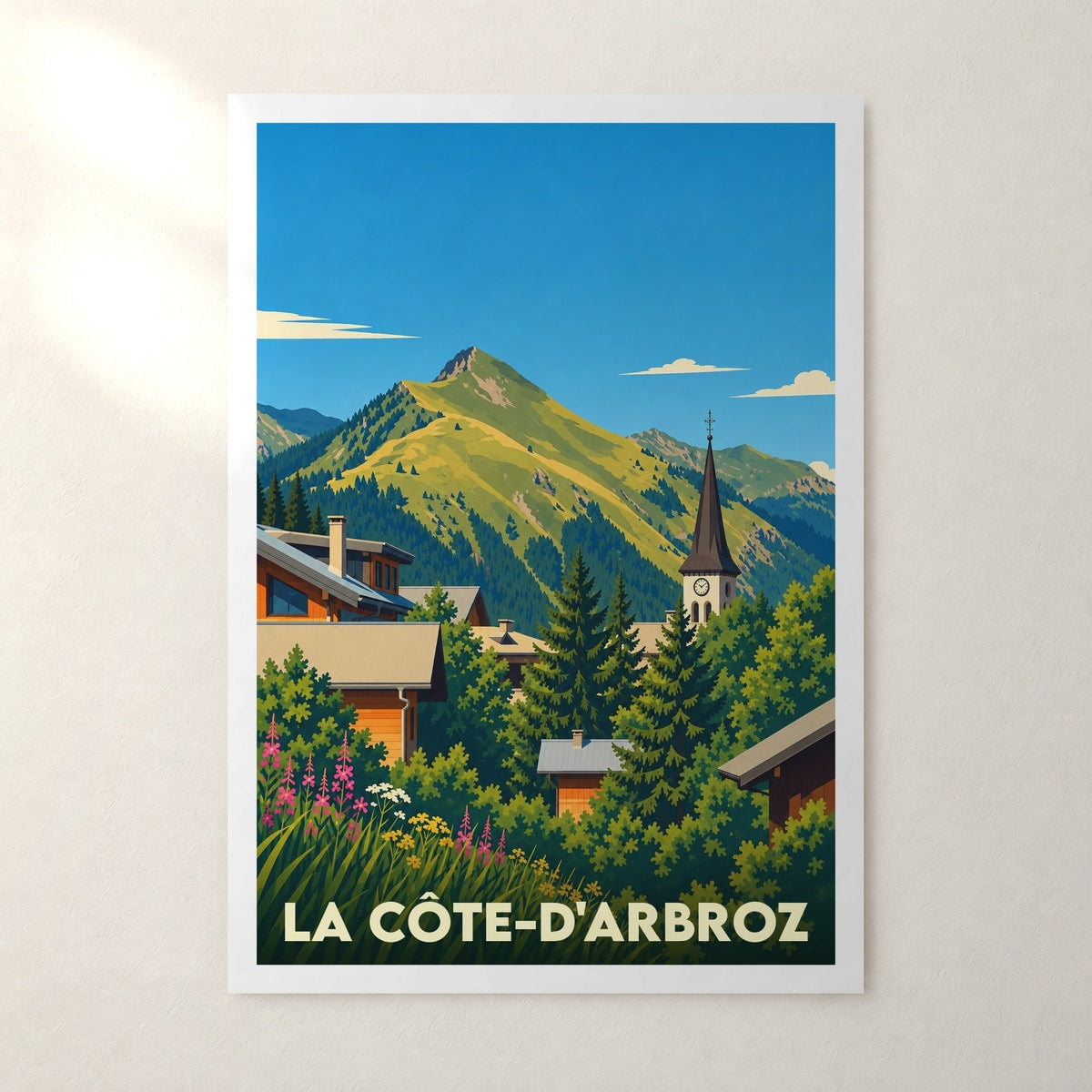 Affiche La Côte-d'Arbroz – sans cadre, accrochée au mur