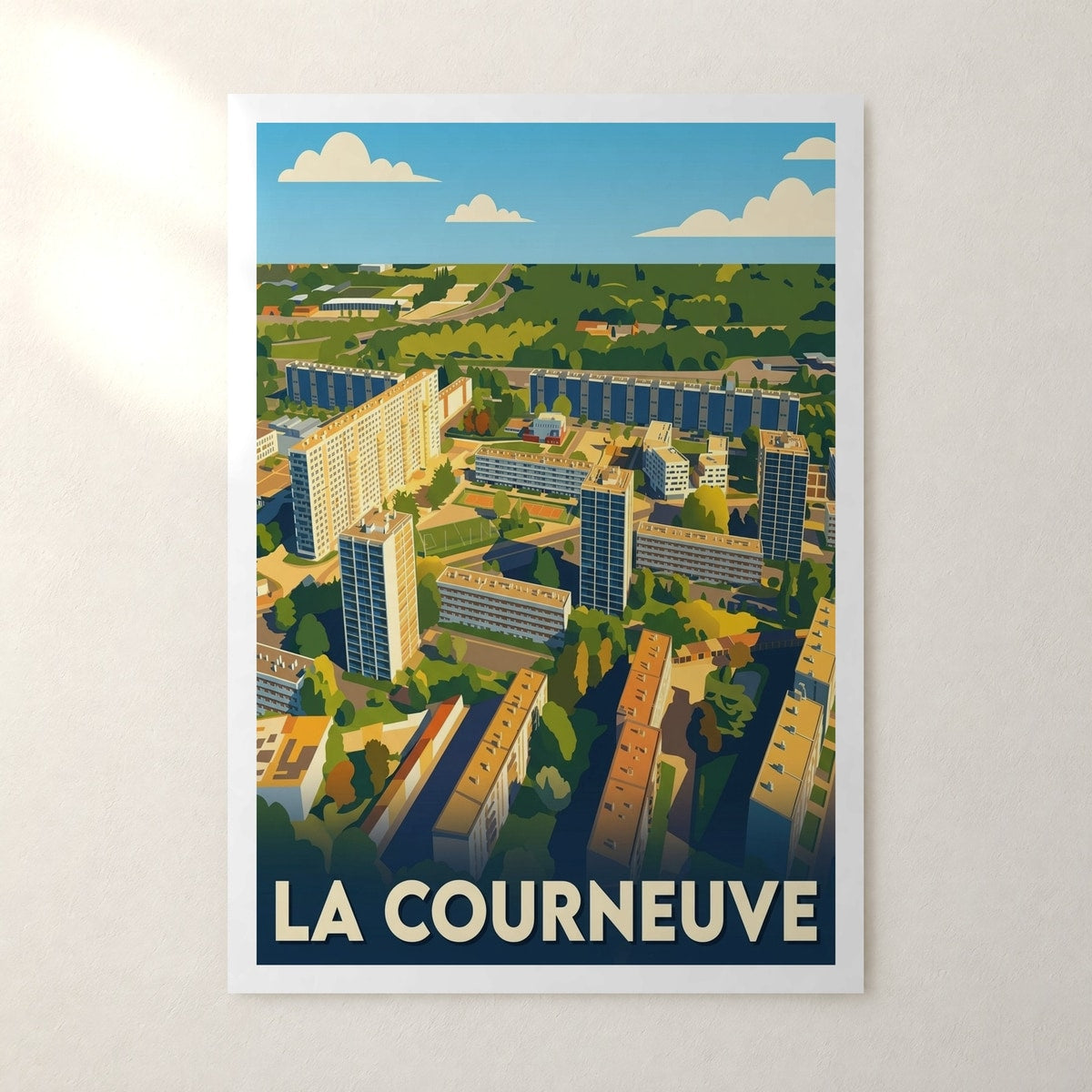 Affiche La Courneuve – sans cadre, accrochée au mur