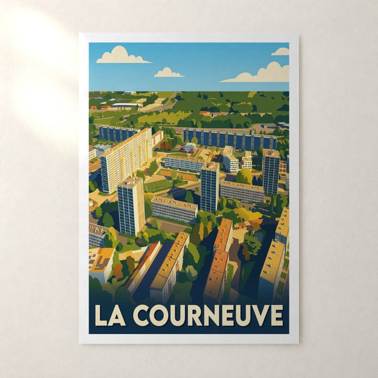 Affiche La Courneuve – sans cadre, accrochée au mur