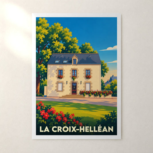 Affiche La Croix-Helléan – sans cadre, accrochée au mur