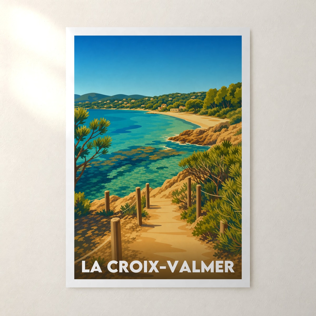 Affiche La Croix-Valmer – sans cadre, accrochée au mur