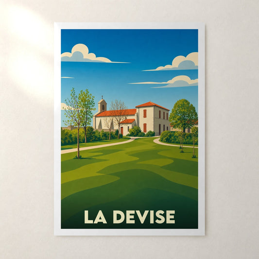Affiche La Devise – sans cadre, accrochée au mur