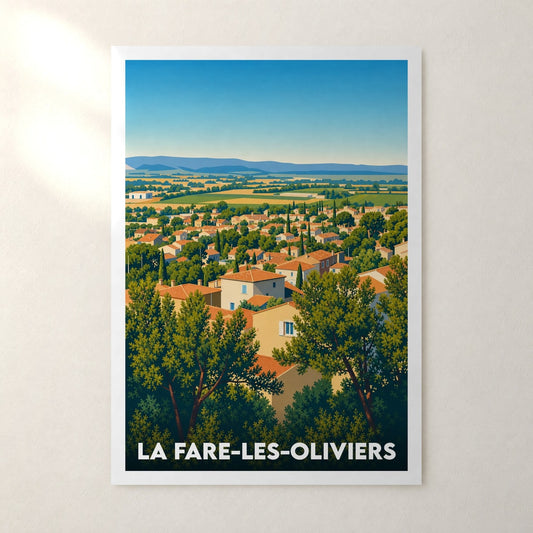 Affiche La Fare-les-Oliviers – sans cadre, accrochée au mur