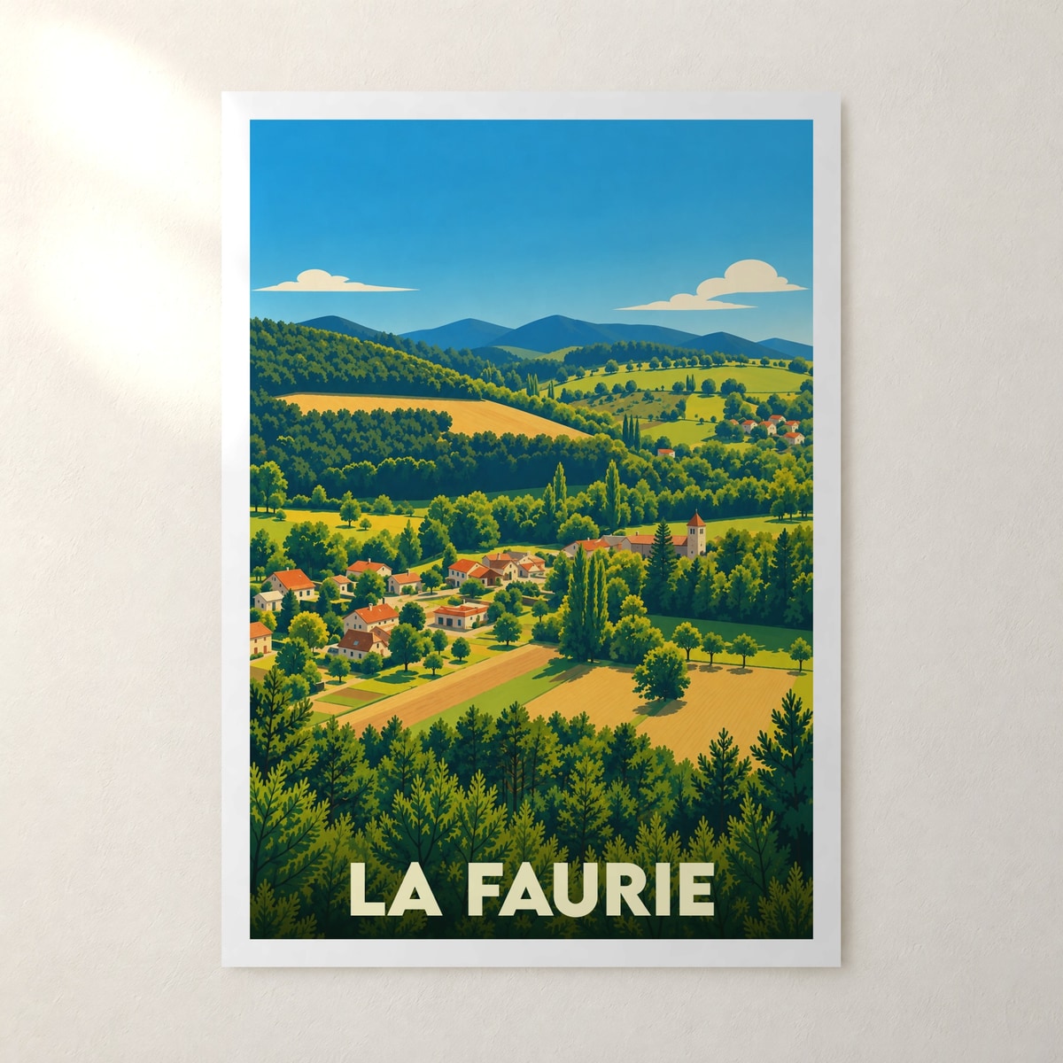 Affiche La Faurie – sans cadre, accrochée au mur