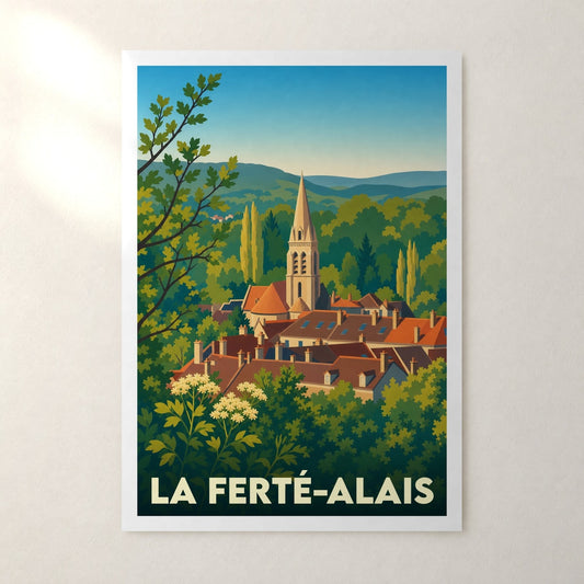 Affiche La Ferté-Alais – sans cadre, accrochée au mur