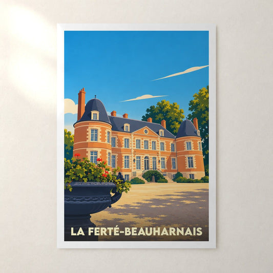 Affiche La Ferté-Beauharnais – sans cadre, accrochée au mur