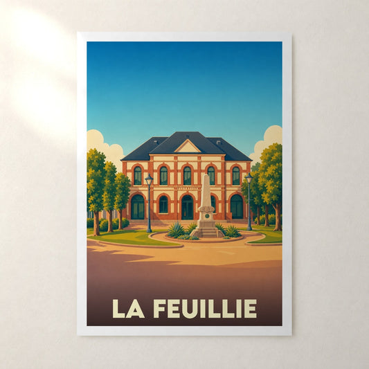 Affiche La Feuillie – sans cadre, accrochée au mur