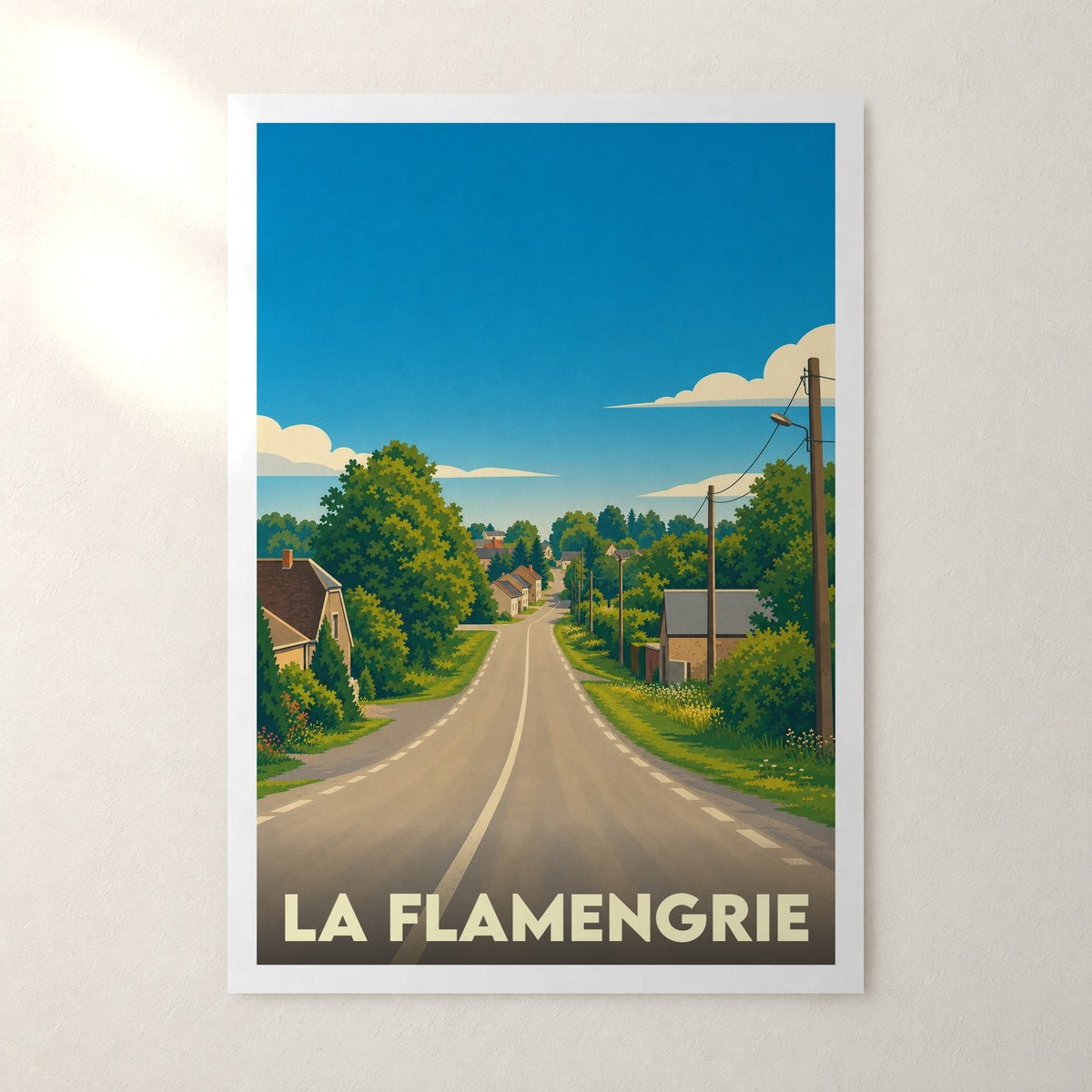 Affiche La Flamengrie – sans cadre, accrochée au mur
