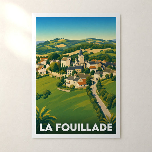 Affiche La Fouillade – sans cadre, accrochée au mur