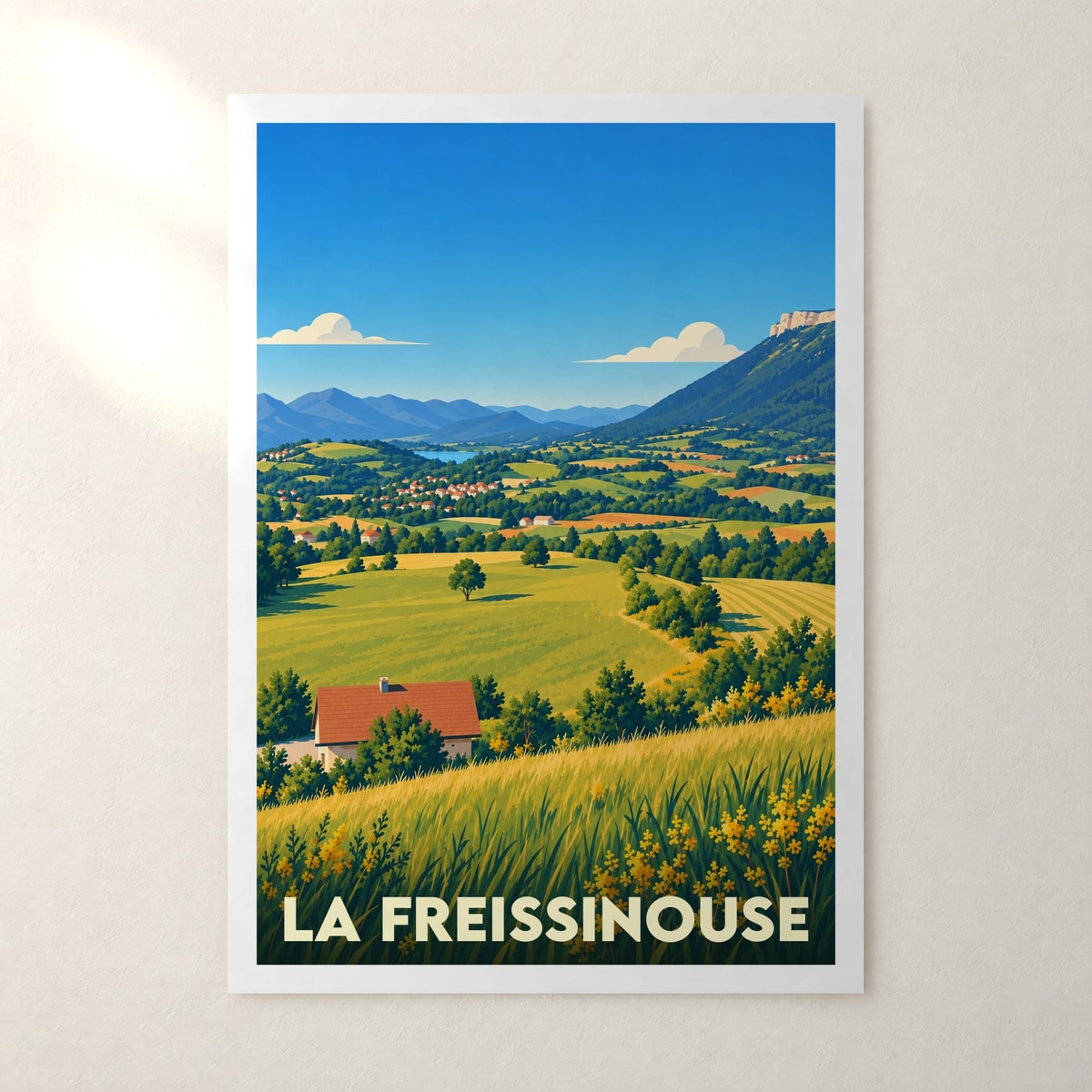 Affiche La Freissinouse – sans cadre, accrochée au mur