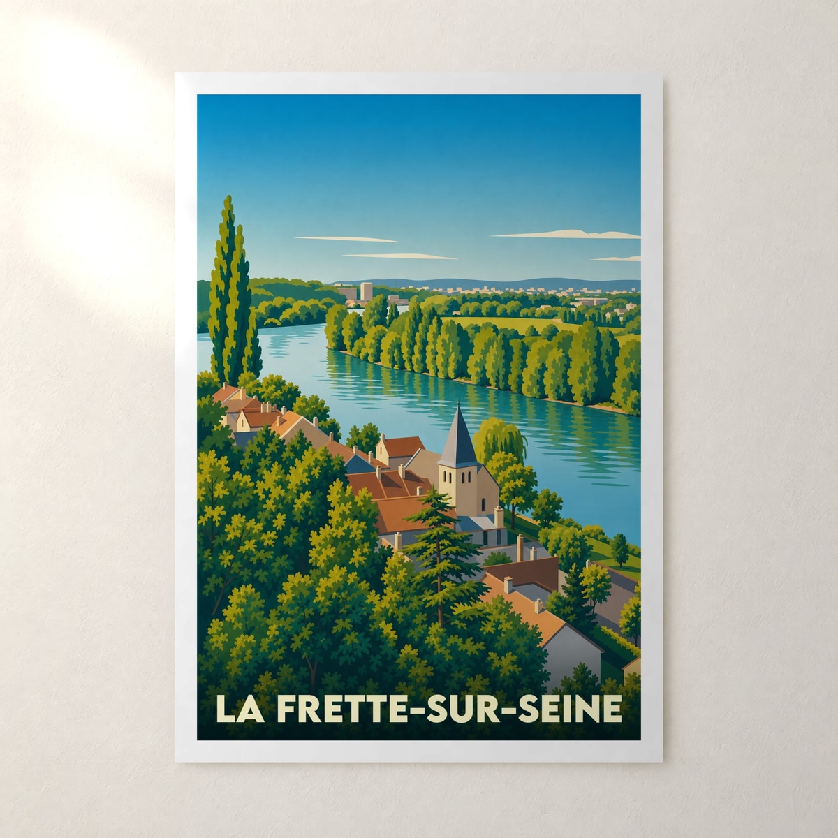 Affiche La Frette-sur-Seine – sans cadre, accrochée au mur